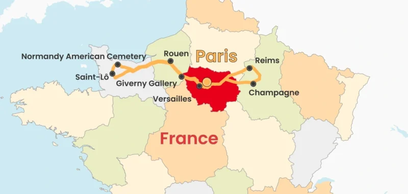France Map | with Orange Travel